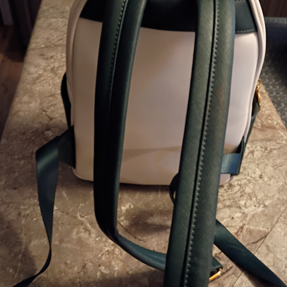 Loungefly Floral Darth Vader Mini Backpack - Cream, Teal, Gold - Picture 2 of 3